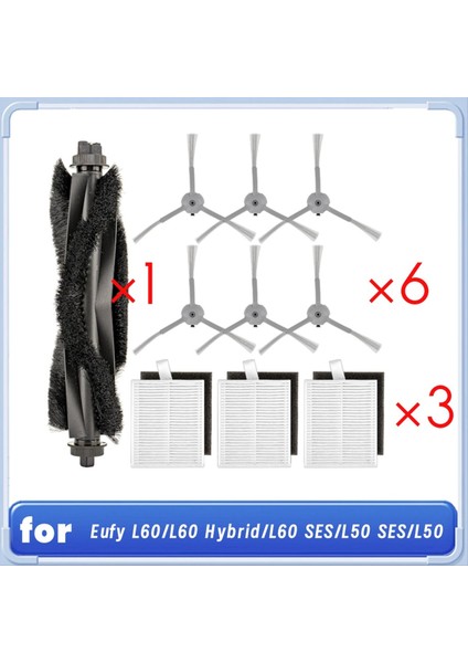 Eufy L60/L60 HYBRID/L60 SES/L50 SES/L50 Süpürge Aksesuarları Ana Yan Fırça Hepa Filtresi (Yurt Dışından)