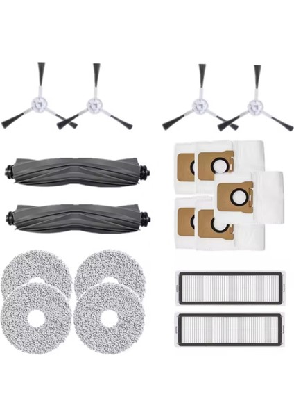 Dreame Bot L10S ULTRA/L10 ULTRA/L10 Prime Robot Süpürge Ataşmanı Için 17 Adet Ana Fırça Yan Fırça Filtre Paspas (Yurt Dışından)