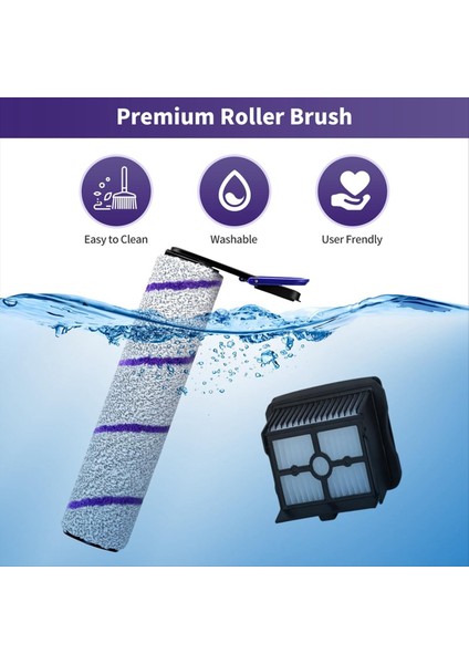 Narwal S20 Pro Kablosuz Islak Kuru Elektrikli Süpürge Için 1 Rulo Fırça ve 4 Filtre Yedek Parçası (Yurt Dışından) modelleri