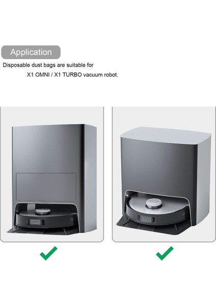 Ecovacs Deebot X1 Omni/turbo Robot Süpürge Aksesuarları Için Uyumlu Yedek Toz Torbaları Vakum Torbaları (Yurt Dışından) modelleri