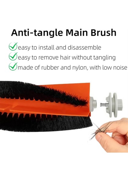 Xiaomi Robot Süpürge Paspası 1c 2c Temizleyici Parçaları Mijia STYTJ01ZHM Dreame F9 Filtre Ana/yan Fırça Paspası (Yurt Dışından) fırsatları