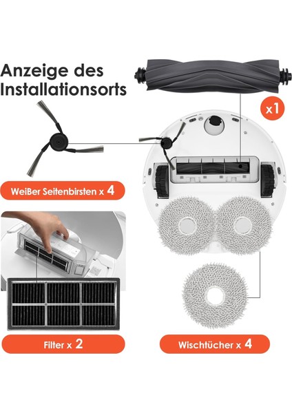 Dreame X40 Ultra Robot Süpürge Ana Yan Fırça Hepa Filtre Paspas Bezi Toz Torbaları Aksesuarları (Yurt Dışından) fiyatları