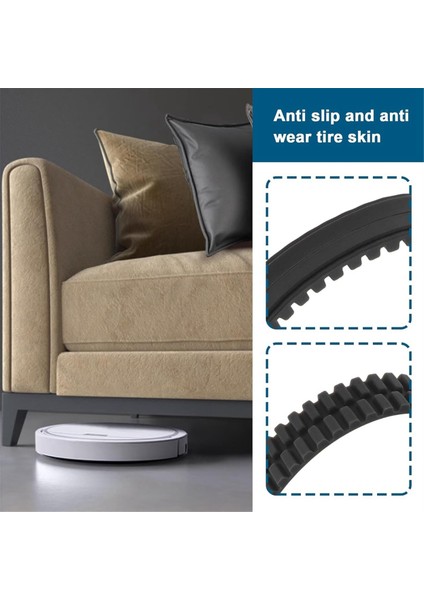 Eufy Robovac 11S/ 11S Max/ 15T/ 30/ 30C/ 15C/ 15C Max Için Kaymaz Tekerlek Lastikleri Deri Değişimi Aşınma Önleyici Lastik Derileri (Yurt Dışından) fırsatları