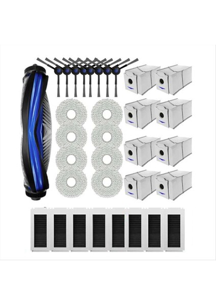 Ecovacs Debot N30 Omnı / N30 Pro Omnı Elektrikli Süpürge Yedek Fırça Filtre Toz Torbası Bez Kapak Takımı (Yurt Dışından) modelleri