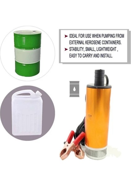 Dc 12V Yağ Pompası Elektrik Yağ Pompası Yakıt Iüce Nozul Seti 5m Boru ve 5m Kablo ile Elektrikli Dalgıç Yağ Pompası (Yurt Dışından) fırsatları