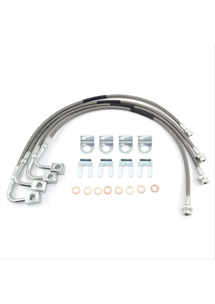 Ön ve Arka Ss Jeep Jk Wrangler 4inch-6inch Asansör 89716 2007-2018 Için Örgülü Fren Hatları (Yurt Dışından)