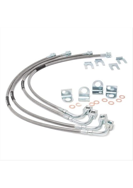 Ön ve Arka Ss Jeep Jk Wrangler 4inch-6inch Asansör 89716 2007-2018 Için Örgülü Fren Hatları (Yurt Dışından) fiyatları