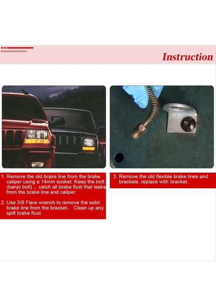 Ön ve Arka Ss Jeep Jk Wrangler 4inch-6inch Asansör 89716 2007-2018 Için Örgülü Fren Hatları (Yurt Dışından) indirimleri