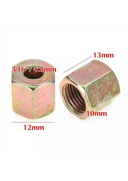 200PCS Erkek / Dişi Uç Birliği Fren Boru Vidalı Fındık M10 x 1mm 3 / 16INCH Od Bakır Fren Tüpleri Hat Boru Bağlantı Metriği (Yurt Dışından) fiyatları