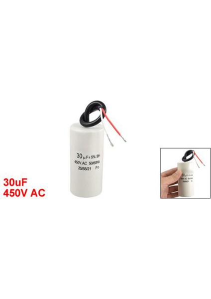 2x 2 Kablolu Kordon 30UF 450VAC 50/60Hz CBB60 Motor Başlatma Çalışma Kapasitörü (Yurt Dışından) fiyatları