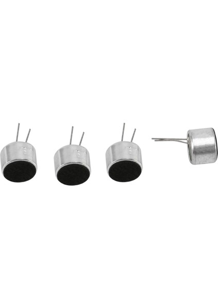 10 Adet 2 Pin Mini Mikrofon Kapsül Elektret Kondenser Mikrofon Gümüş Tonu Siyah (Yurt Dışından)