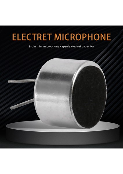 10 Adet 2 Pin Mini Mikrofon Kapsül Elektret Kondenser Mikrofon Gümüş Tonu Siyah (Yurt Dışından) fiyatları