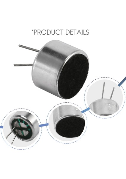10 Adet 2 Pin Mini Mikrofon Kapsül Elektret Kondenser Mikrofon Gümüş Tonu Siyah (Yurt Dışından) indirimleri