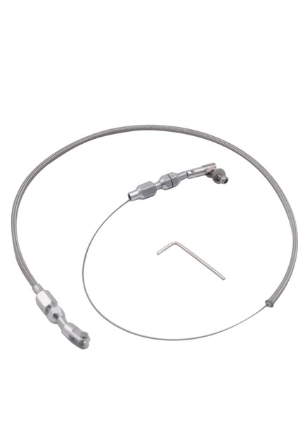 Mopar Ford Gm Chevrolet Için 24 Inç Kısa Kablo Örgülü Paslanmaz Çelik Evrensel Hızlandırıcı (Yurt Dışından)