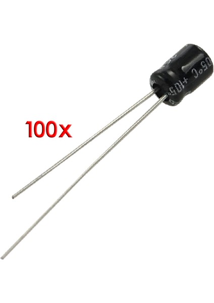 100 Pc 4 x 5mm 10UF 25V Alüminyum Elektrolitik Kapasitörler (Yurt Dışından)