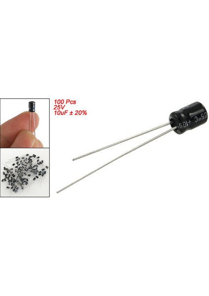 100 Pc 4 x 5mm 10UF 25V Alüminyum Elektrolitik Kapasitörler (Yurt Dışından) fiyatları