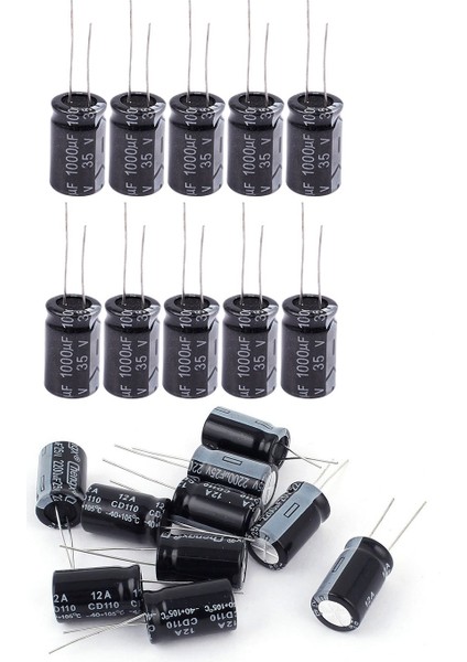 10 Pcs 1000UF 35V Radyal Alüminyum Elektrolitik Kapasitörler 13MM x 21 mm &amp 10PCS 25V 2200UF 13X20MM (Yurt Dışından)