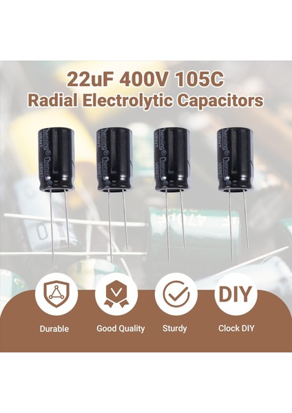 10 Pcs 22UF 400V 105C Radyal Elektrolitik Kapasitörler Siyah 13MM x 21MM (Yurt Dışından) fırsatları