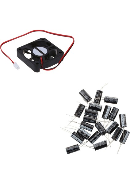 1x Dc 12V 2 Pıns Konnektörü Fırçasız Soğutma Fanı &amp 20 Pcs 1000UF 50V 13X25MM Alüminyum Elektrolitik Kapasitörler (Yurt Dışından) modelleri