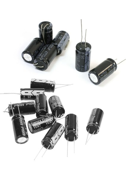 16 Pcs 25V Radyal Kurşunlar Alüminyum Elektrolitik Kapasitör 6 Pcs 4700ΜF ve 10 Pcs 6800UF (Yurt Dışından)