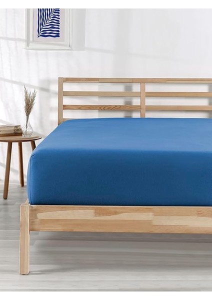 Pamuklu Lastikli Fitted Jersey Çarşaf (Lacivert, 100X200 cm) 360 Derece Lastikli Yatak Örtüsü modelleri