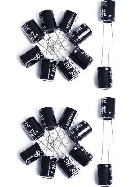 20PCS Kapasitör Elektrolitik Alüminyum 33UF 400V Siyah (Yurt Dışından)