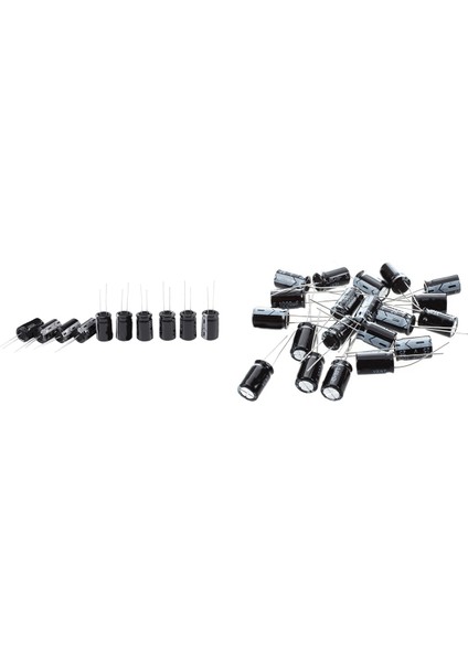 30 Pcs 1000UF 105C Radyal Elektrolitik Kapasitörler Siyah 20 Pcs 10 x 17MM ve 10 Pcs 13 x 20MM (Yurt Dışından)