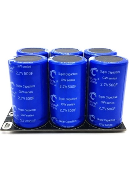 Farad Kondansatörü 2 7V 500F 6 Pcs/1 Paket Koruma Plakası ile Süper Kapasitans Otomotiv Kapasitörler (Yurt Dışından)