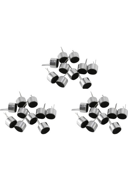 30 Pcs 2 Pin Mini Mic Kapsül Elektret Kondenser Mikrofon Gümüş Tonu Siyah (Yurt Dışından)