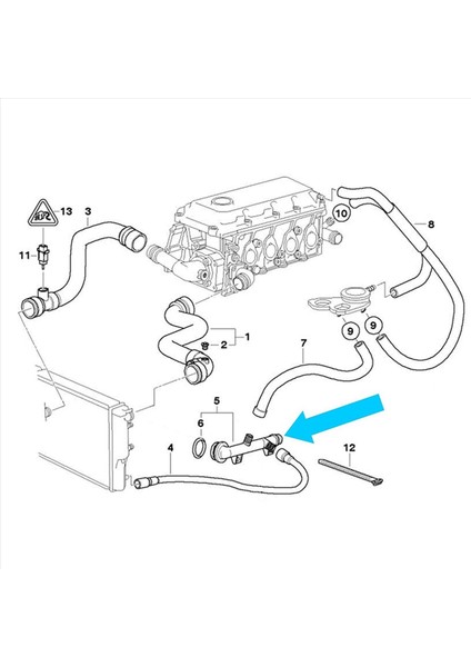 5x 11531709232 Su Soğutucu Hortum Borusu Bmw Için Konektör Kuplörü E46 Z3 316I 318I 316CI 318CI (Yurt Dışından) modelleri