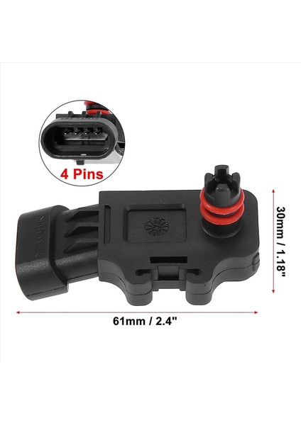 2x Harita Manifoldu Mutlak Basınç Sensörü Chevrolet Corsa Meriva Için 12232201 93333350 (Yurt Dışından) modelleri