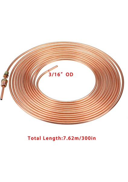 25FT 7 62M Rulo Tüp Bobini 3/16INCH Od Bakır Fren Boru Hortum Hortum Boru Hattı 15 Pcsnuts Diğerleri Ile (Yurt Dışından) fiyatları