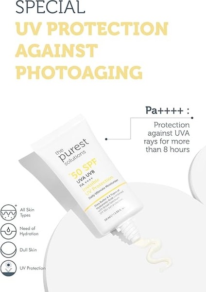 Purest Solutions Yüksek Koruma ve Nemlendirici Etkili Güneş Koruyucu Krem Spf 50 50 ml Tüm Cilt Tipleri İçin modelleri