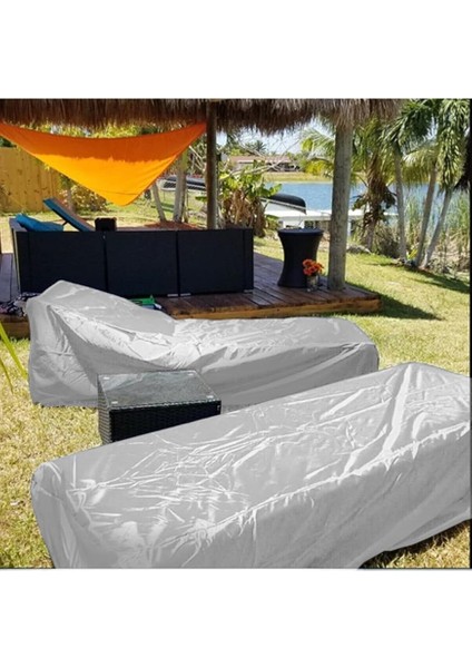 Şezlong Koruma Örtüsü Gri Lüks Yağmur Toz Kir Önleyici Branda Örtü Şezlong Kılıfı Lüx fırsatları