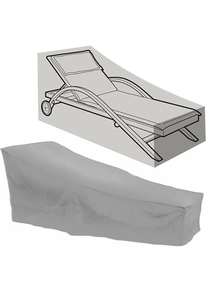 Şezlong Koruma Örtüsü Gri Lüks Yağmur Toz Kir Önleyici Branda Örtü Şezlong Kılıfı Lüx indirimleri