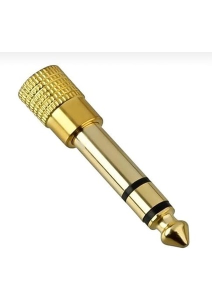 Kablo Jak Dönüştürücü - Jack Çevirici Erkek 6.5mm - Dişi 3.5mm Siyah Jack Fiş Jack Çevirici Stereo fiyatları