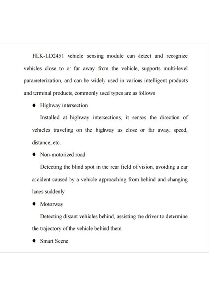 Yeni 24G Araç Değişen Hız Ölçüm Milimetre Dalga Radarı LD2451 Araç Durumu Izleme Sensörü Modülü (Yurt Dışından) fiyatları