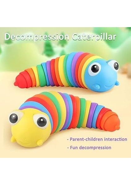 E-Ticaret Eğlenceli Emekleme,eklemli Esnek Tırtıl Duyusal Stres Giderici Esnek El Oyuncağı Interaktif Bebek ve Çocuk Oyuncağı indirimleri