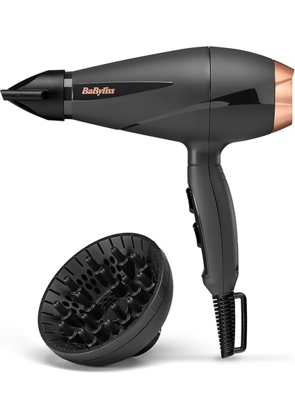 Saç Kurutma Makinesi Smooth Pro, 2100W Italyan Ac Motor, Difüzör ve Yoğunlaştırıcı Başlık, 6709DE