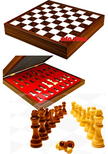 Premium Ceviz Satranç Takımı MDF ve Ahşap Malzemeden XXL Boyut 38 cm x 38 cm fırsatları