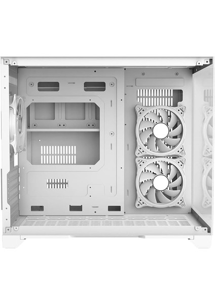 Beyaz 3 Rgb Fanlı Temperli Cam Panel Boş M-Atx Gaming Oyuncu Bilgisayar Kasası 110 mm CPU Soğutucu Desteği modelleri