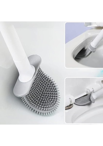 Antibakteriyel Silikon Uçlu Kare Tuvalet Fırçası BEYAZ(NV2028) fırsatları