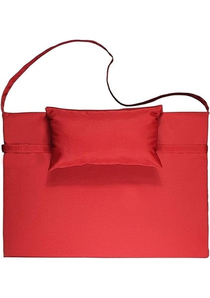 Taşınabilir Katlanır Plaj Havuz Şezlong Minderi Kamp Yatağı Minderi Kırmızı