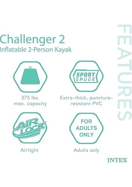 Challenger 2 Şişme Bot, Mavi/sarı, 236 x 114 x 41 Cm, 1 Adet indirimleri