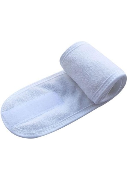 Kadınlar İçin Tekstil Havlu Cırt Bantlı Sporcu Makyaj Bandı Düz Renkli Saç Bandı