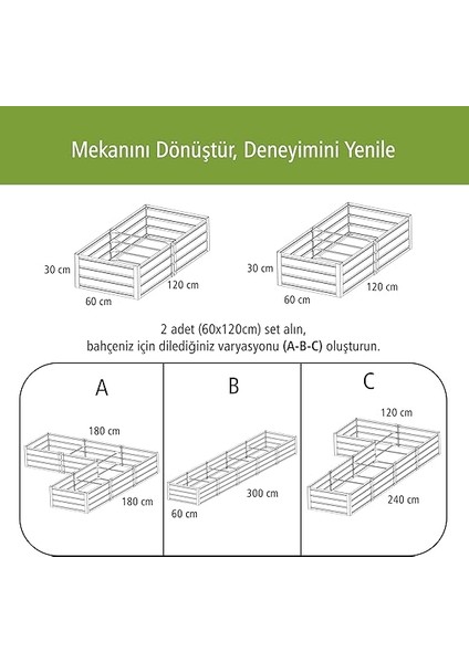 Premium Yükseltilmiş Sebze Yatağı, Galvanizli Paslanmaz Çelik Bahçe Bostan Yatağı, Ağaçlar, Otlar, Domates, Biber, Brokoli, Havuç Için, Modüler Kolay Montaj, 120X60X30 cm fırsatları