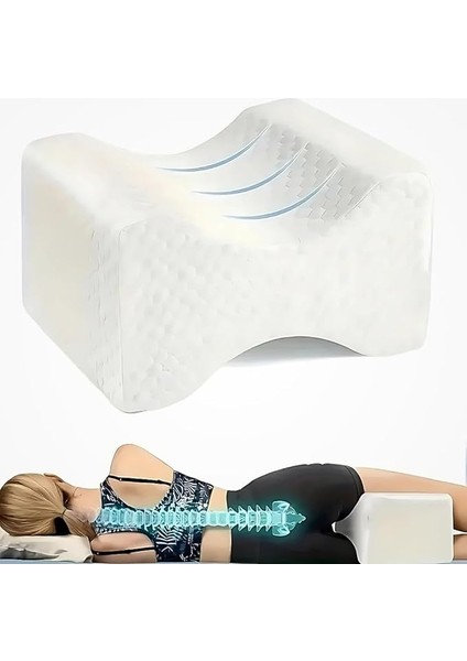 Visco Ortopedik Bacak Arası Yastığı – Hamileler Için Destek Minderi | Bel, Bacak ve Kalça Ağrısı Için Uyku Yastığı | Yıkanabilir Kılıflı Ergonomik Diz Arası Yastık