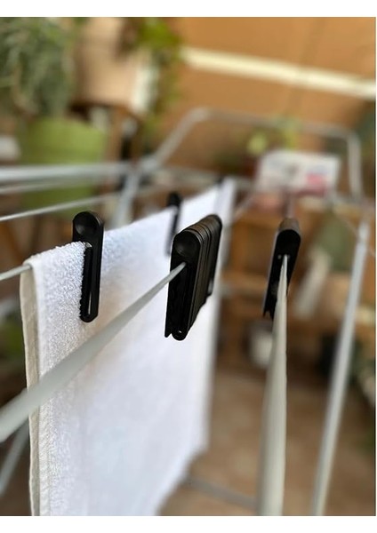 Way 20 Adet Yeni Nesil Iz Bırakmaz Ataç Mandal Dayanıklı Elbise Kurutma Mandalı (Siyah) modelleri