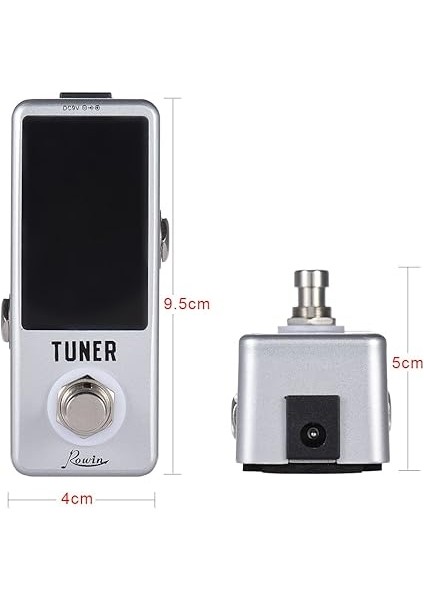 Mini Kromatik Tuner Pedal Efekti LED Ekran Gitar Bas Için Gerçek Bypass modelleri