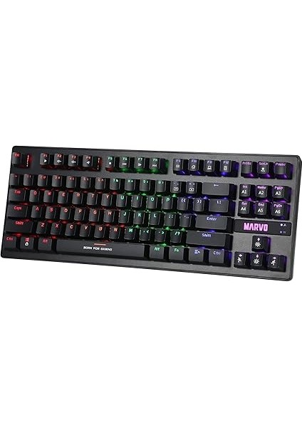 KG901 Tr Wired Jixian Blue Switch Tkl Rainbow Mekanik Gaming Keyboard fırsatları